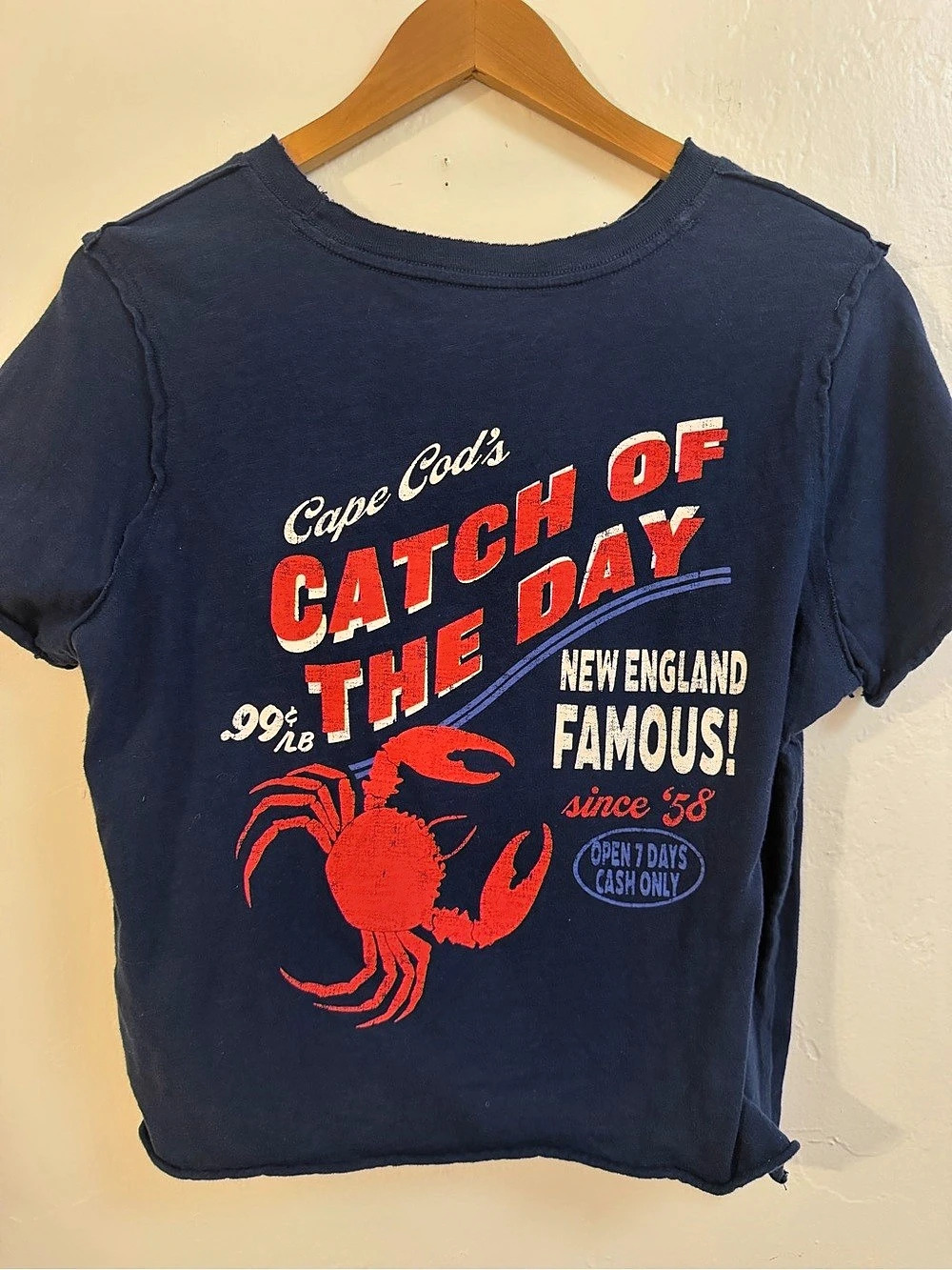 Maeve Crab Shack Graphic Tee Blue Small